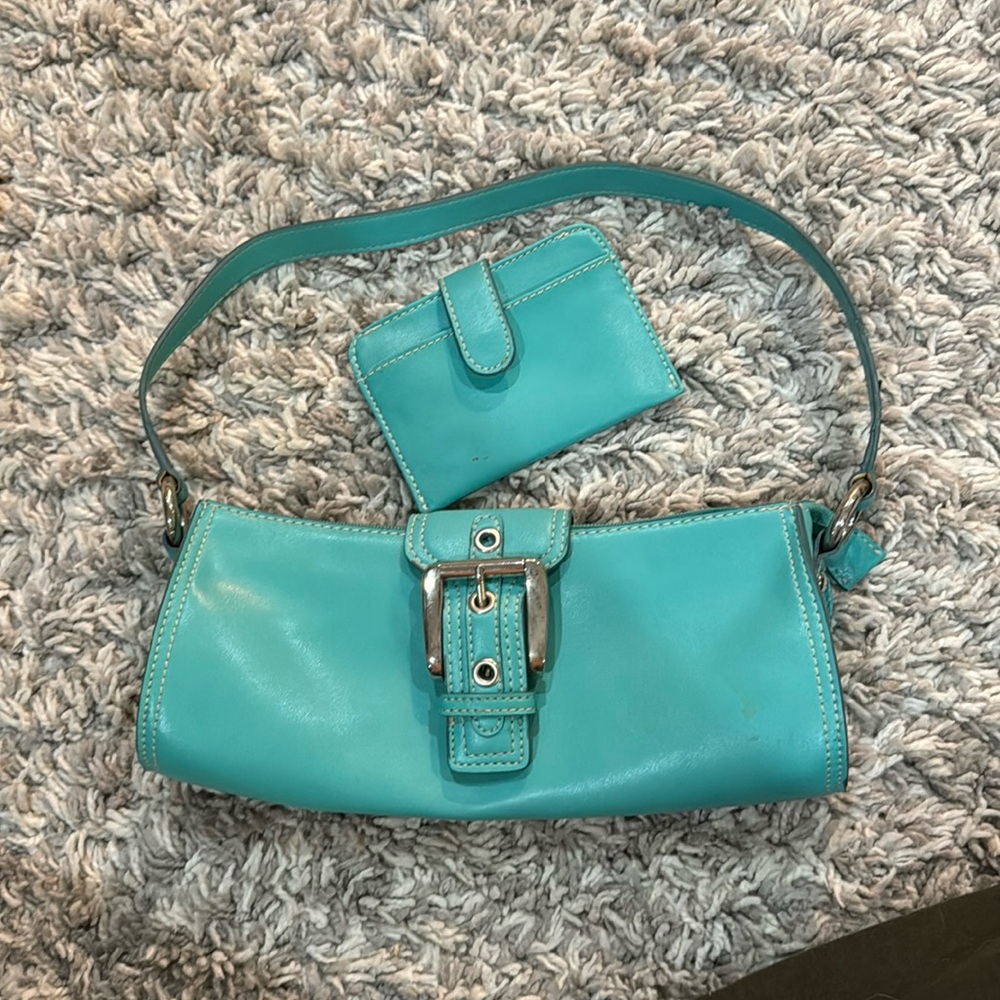 Vintage Y2K Nine West teal bag